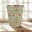 Thumbnail: william morris strawberry thief duck egg waste paper bin with gold trim