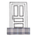 Thumbnail: Chess Lewis Denim Highland Wool Door Draught Excluder