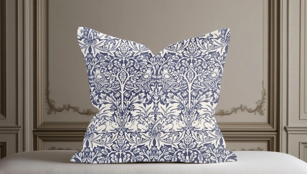 william morris brother brer navy scatter cushion