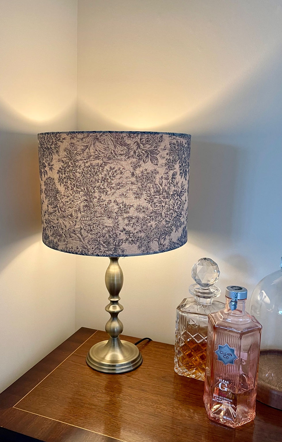 Thumbnail: Zen toile marine linen lampshades berry and grouse