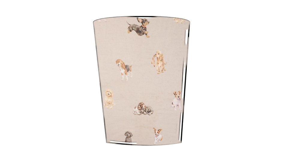 wrendale dogs grey waste paper bin