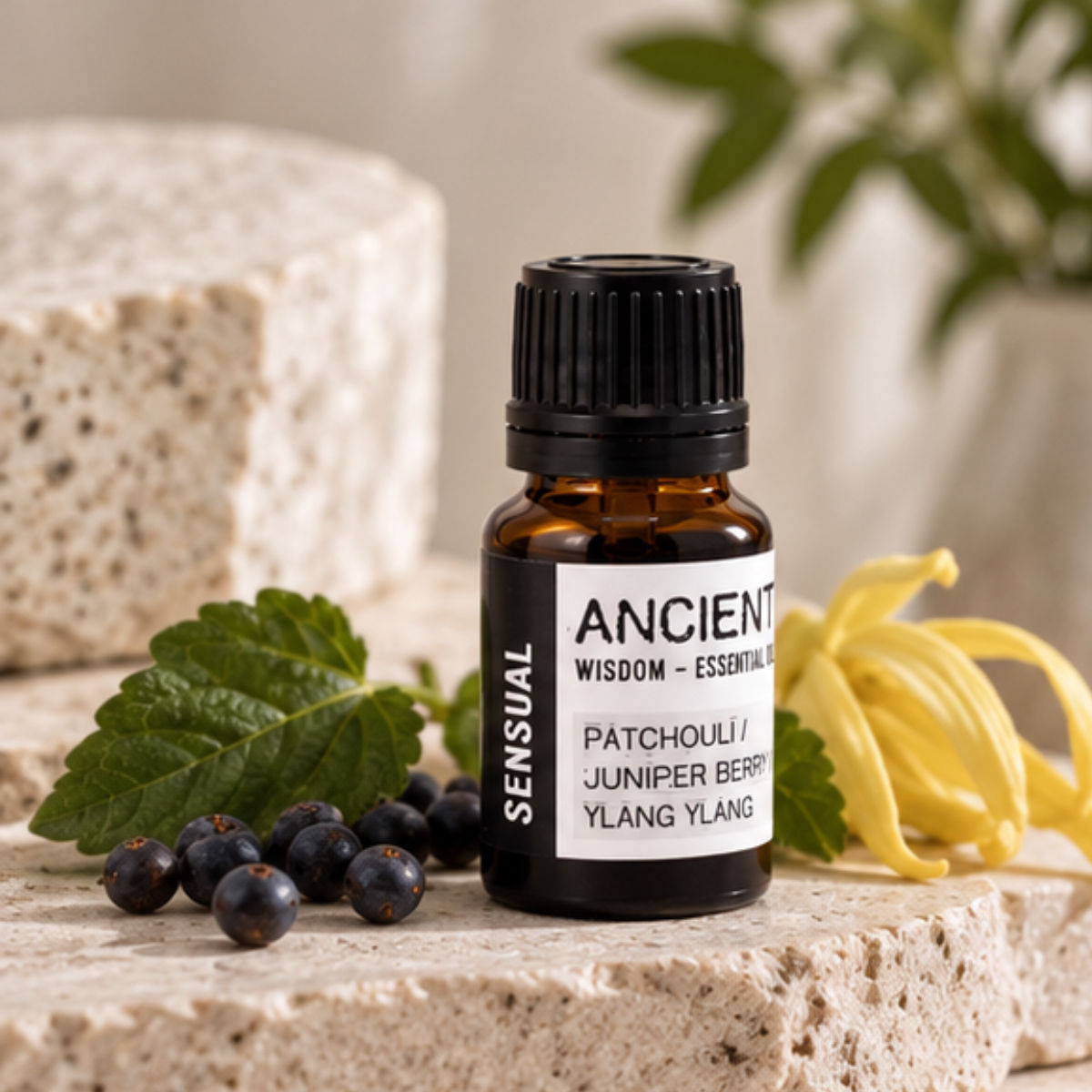 Sensual essential oil blend 10ml with Patchouli Juniper Berry and Ylang Ylang