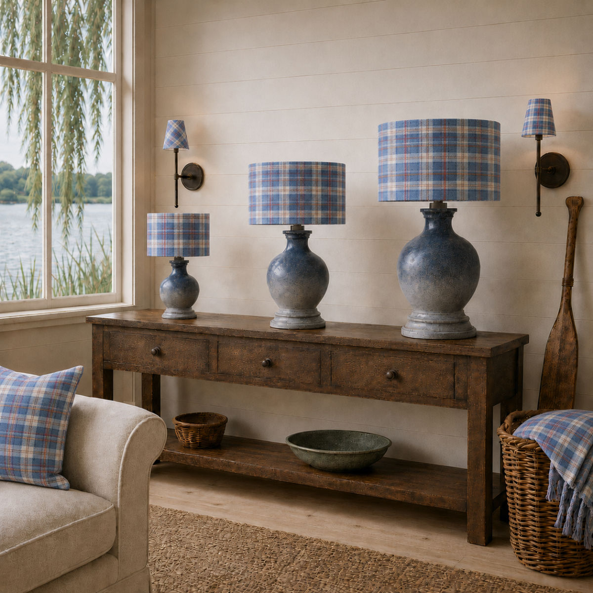 Balmoral Concorde Tartan British Wool Lampshade | The Lakehouse