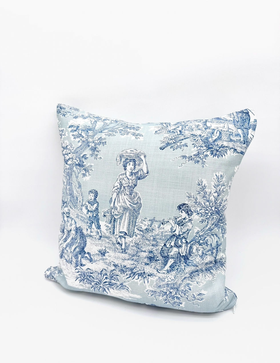 esme toile in wedgewood scatter cushions berry grouse