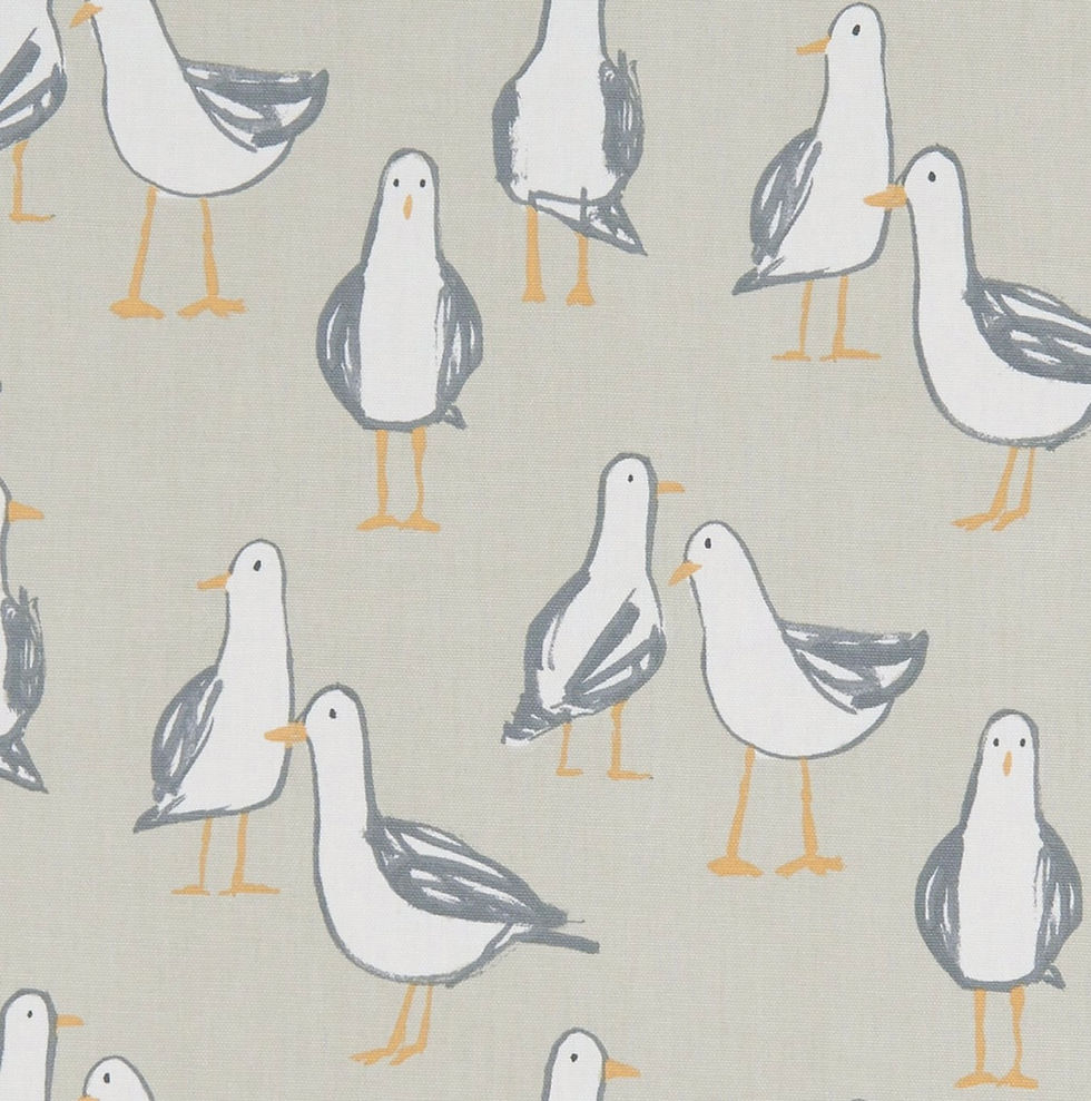 Clarke & Clarke Laridae Taupe Lampshades by Berry & Grouse
