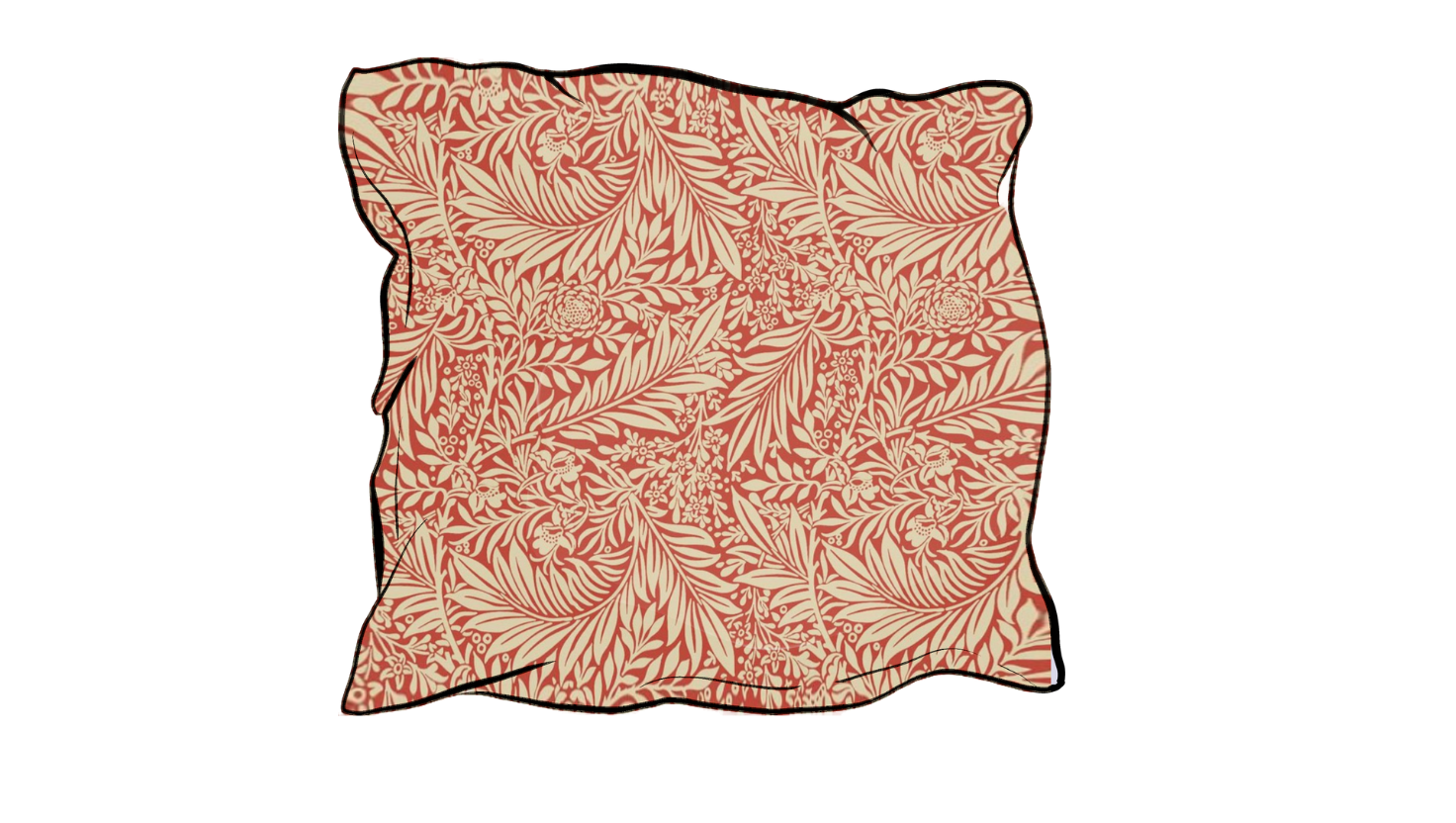 william morris larkspur crimson scatter cushion