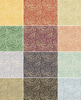 William Morris Larkspur design and colourways