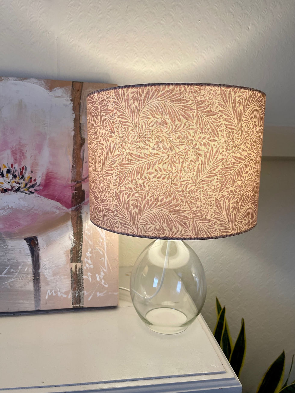 Thumbnail: william morris larkspur rose lampshades berry grouse