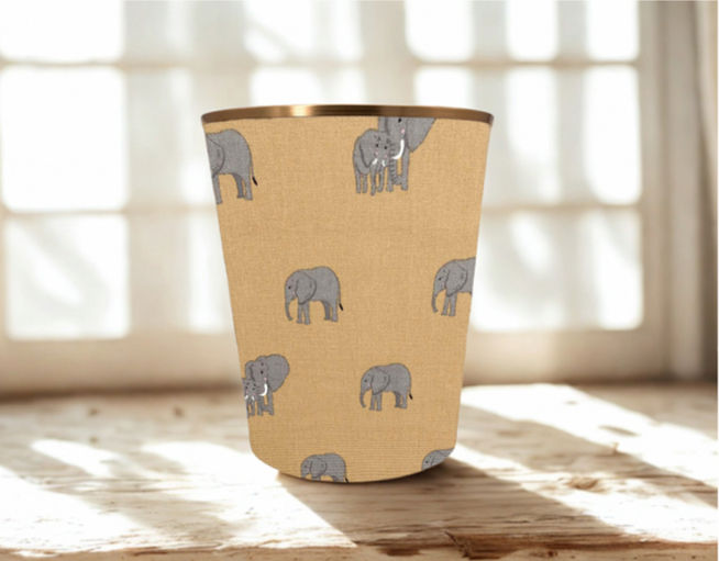 Sophie Allport Elephant Waste Paper with gold trim