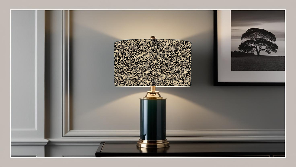 william morris larkspur ebony table lampshade