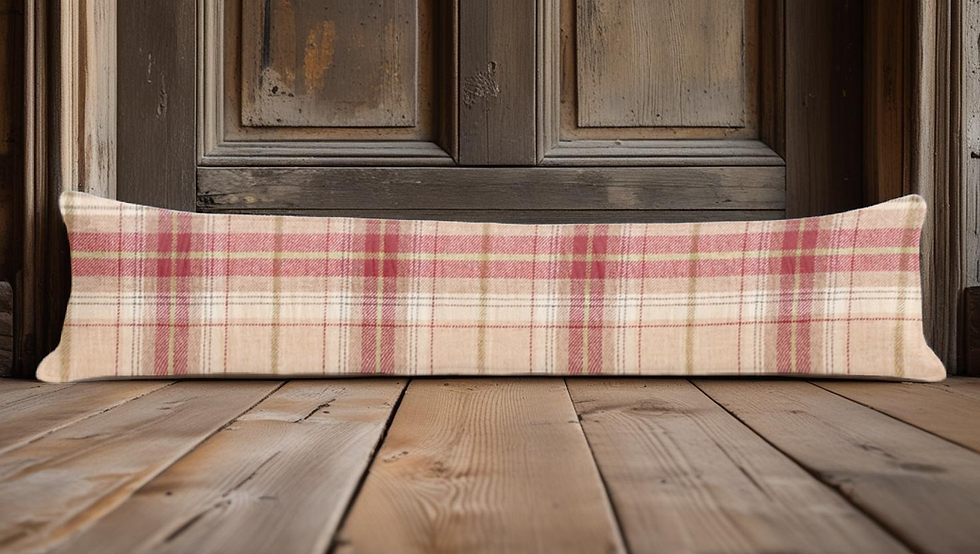 chess balmoral highland wool raspberry door draught excluder