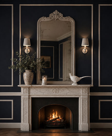 Mirror lit fire