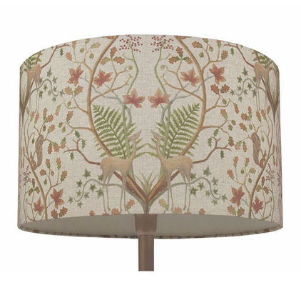 Angel Strawbridge lampshades Woodland Trial in Linen