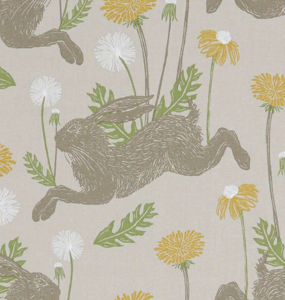 Clarke & Clarke March Hare Linen Waste Paper Bin by Berry & Grouse