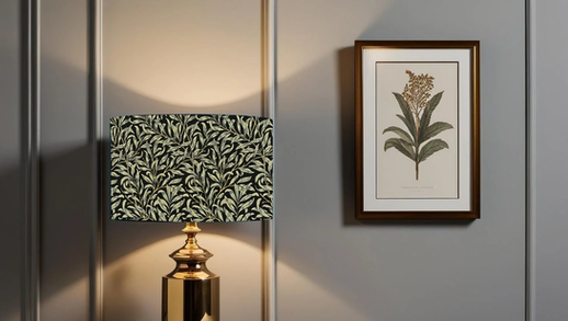 William Morris Bough Ebony table lampshade