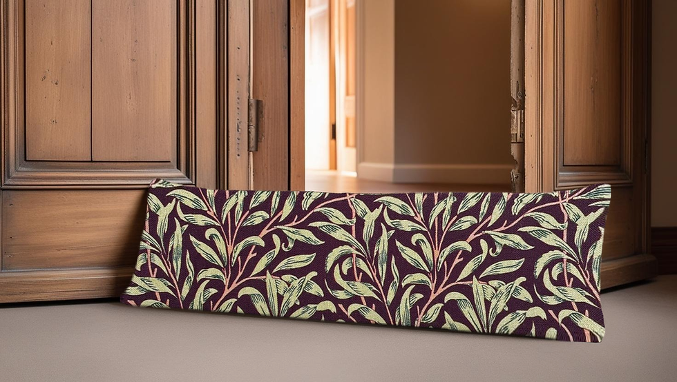 william morris bough damson door draught excluder