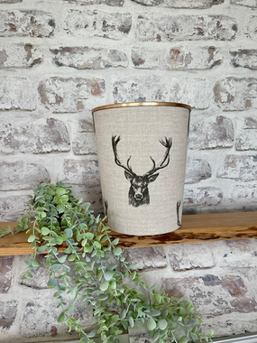 Fryetts Stag Head in Charcoal Waste Paper Bin