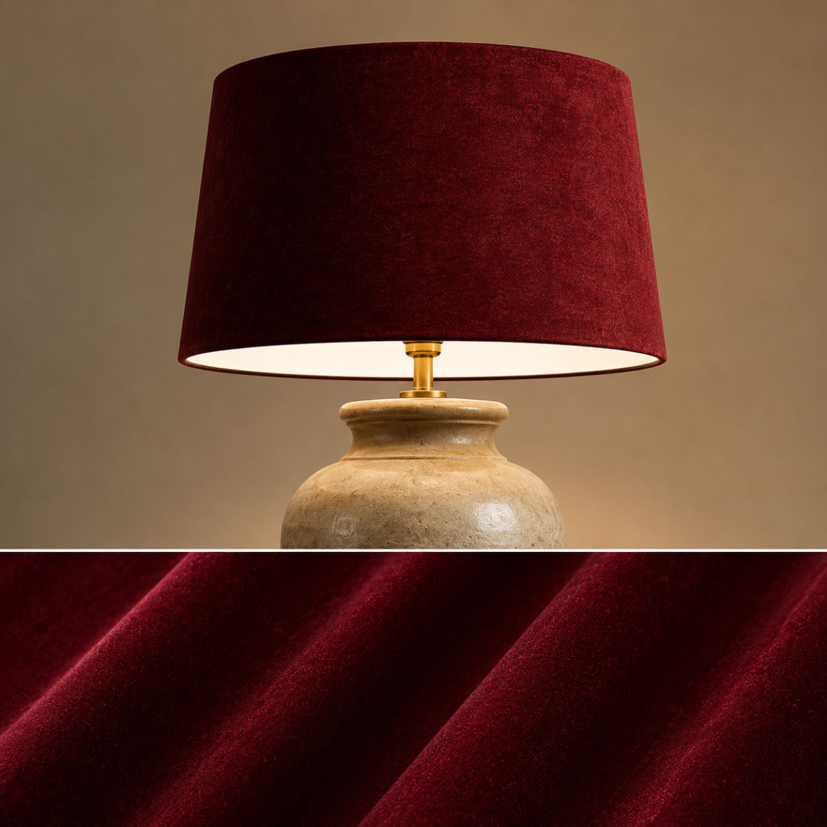 burgundy venetian velvet lampshades table empire multiple sizes handmade UK