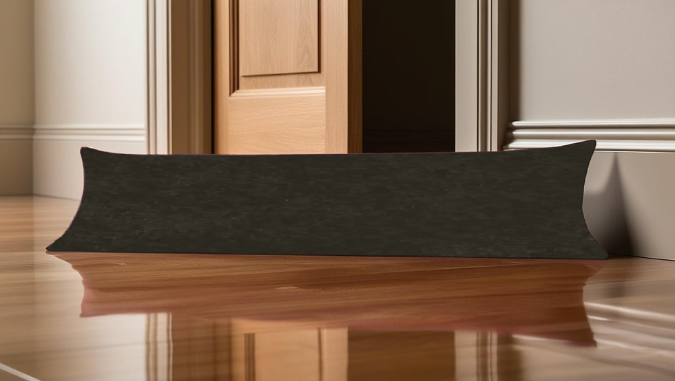 Venetian velvet slate grey draught excluder with polyester sheep wool or feather insert