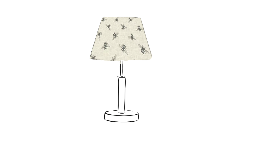 fryetts bees linen empire table lampshade