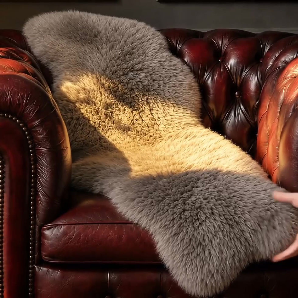 Thumbnail: The Pewter Shepherd’s Fleece | Long-Wool Rug & Throw