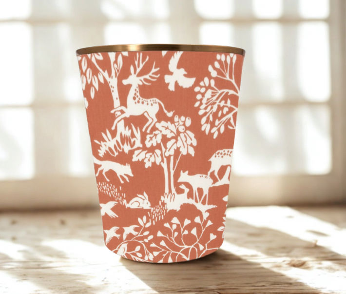sale waste paper bin vilda wilderness orange cinnamon