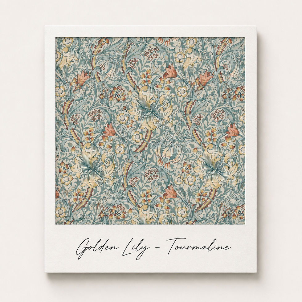 Thumbnail: william morris golden lily tourmaline fabric