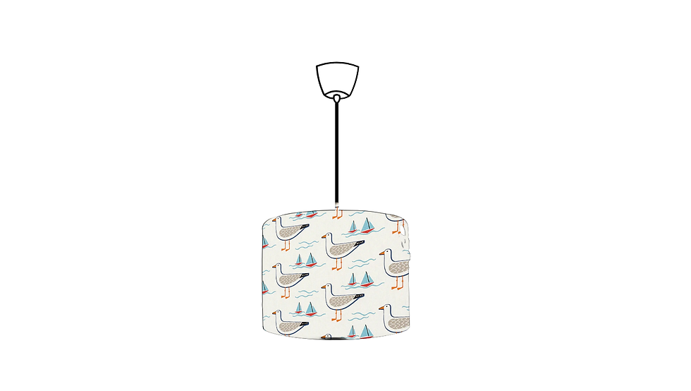 fryetts gull white ceiling drum lampshade