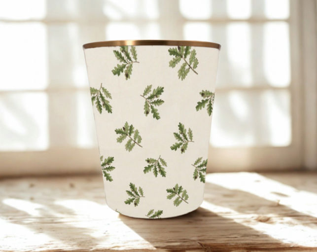Sophie Allport Acorn & Oak Waste Paper with gold trim
