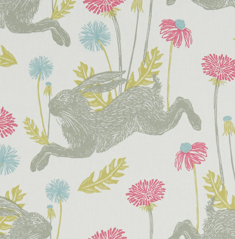 Clarke & Clarke March Hare Summer Waste Paper Bin by Berry & Grouse