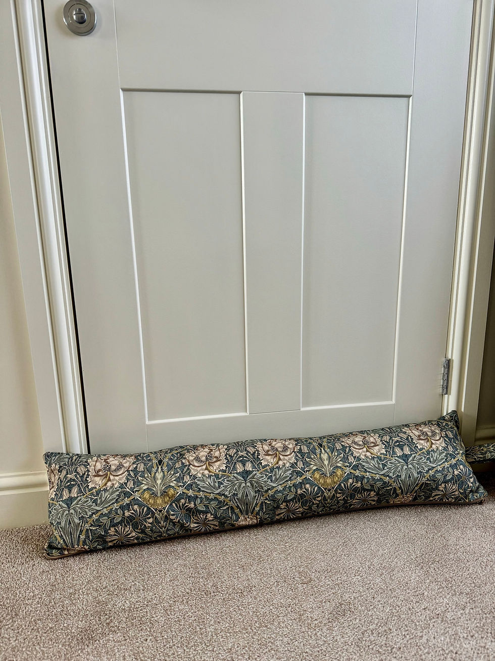 Thumbnail: william morris honeysuckle steel draught excluder berry grouse feather polyester sheep wool