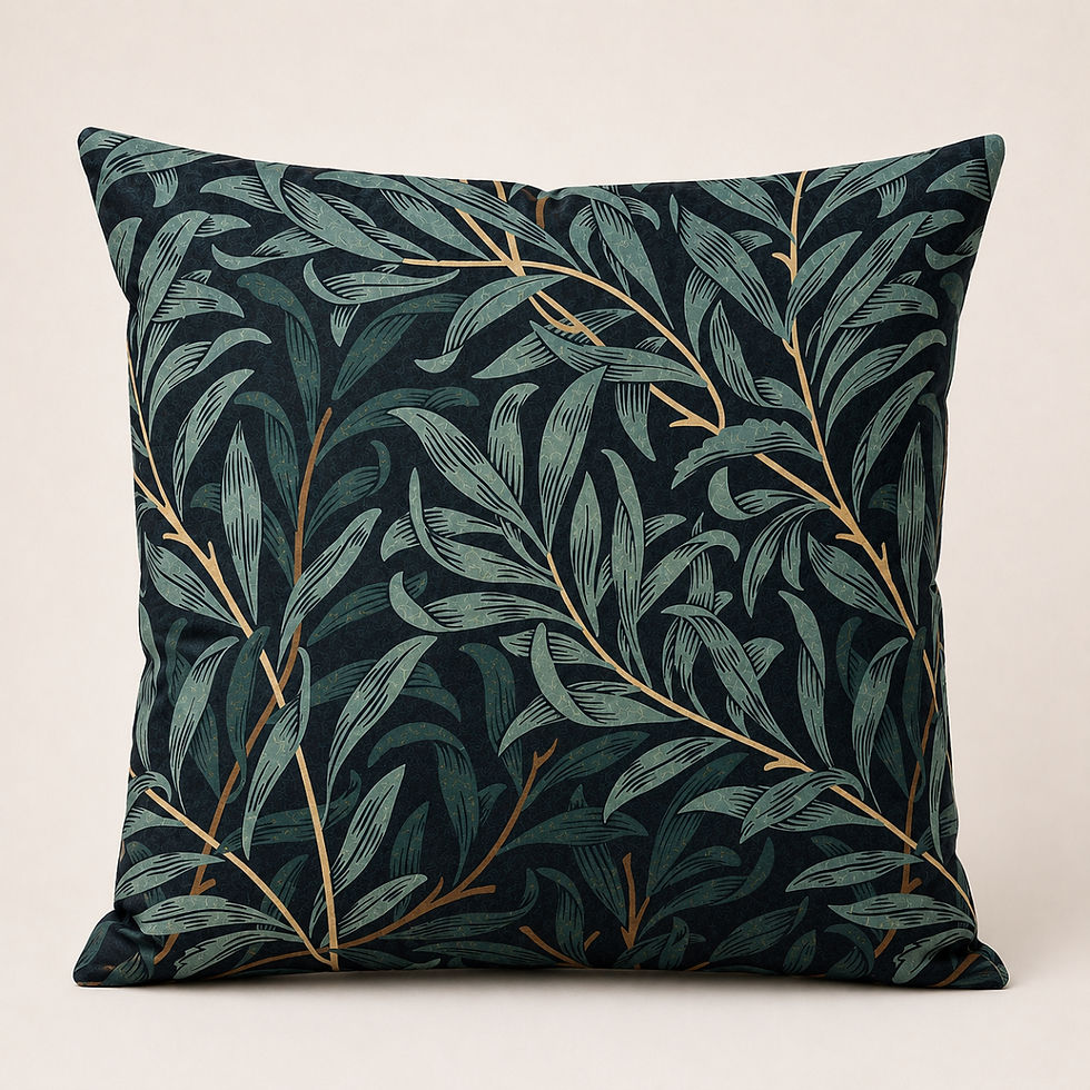 Thumbnail: Willow Bough Velvet Cushion Covers | The Evening Edit nightfall blue black