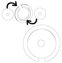 Converting washer and reducer ring for harp and finial lampshades