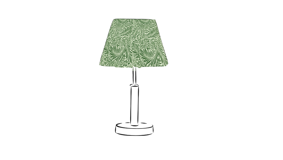william morris larkspur sage empire table lampshade