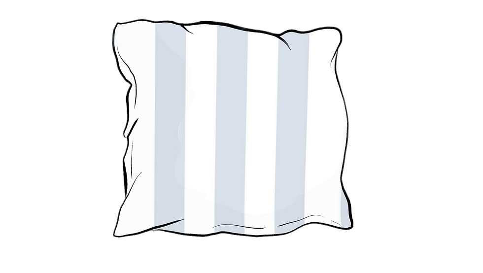wrendale stripe blue scatter cushion