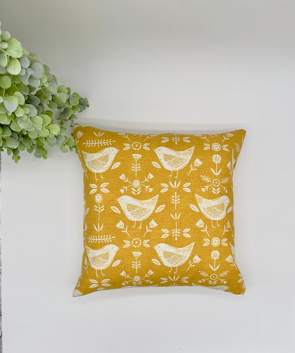 Fryetts scandi narvik birds scatter cushion 16" 18" 20" synthetic and natural fillings eco recycled handmade UK zip square