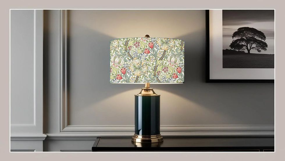 william morris golden lily table lampshade