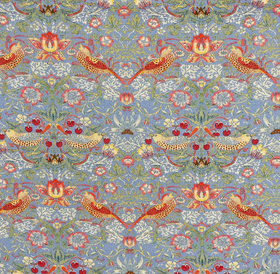 william morris strawberry thief azure mini print lampshades