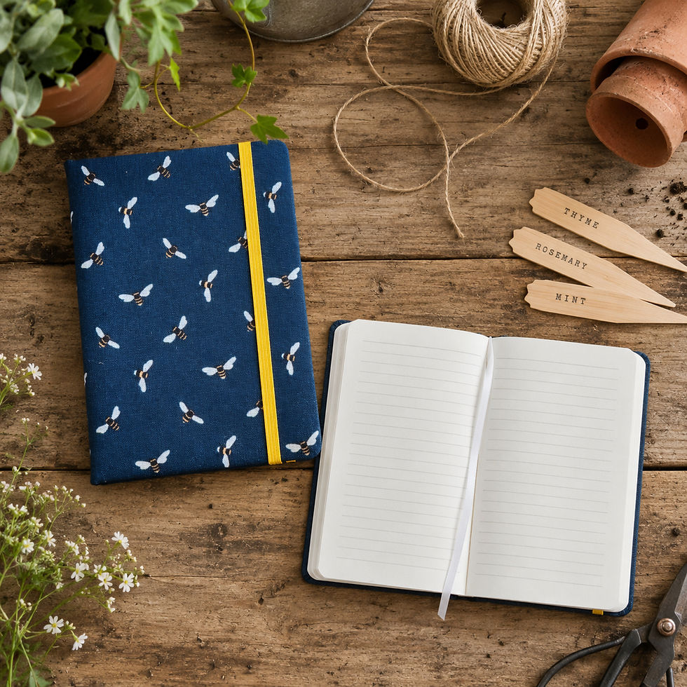 The Gardener’s Notes — Sophie Allport Bee B6 Fabric Notebook | Gardener’s Pocket
