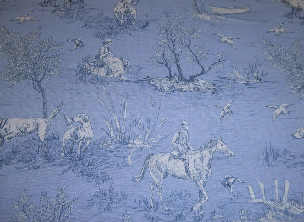 Toile De Jouy Countryside chambray scatter cushion