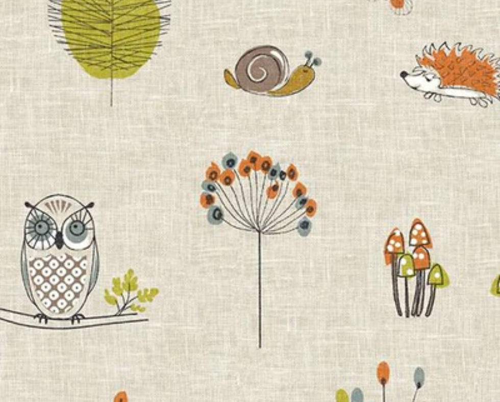Fryetts woodland fox lampshades  by berry and grouse drum oval empire coolie table ceiling