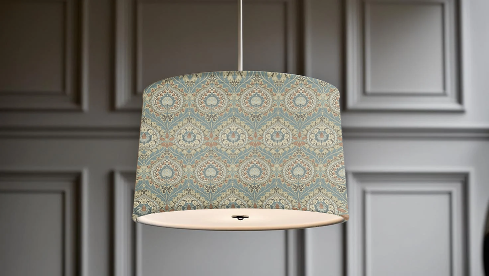 Thumbnail: william morris eden azure ceiling lampshade