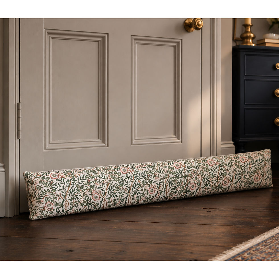 william morris sweet briar door draught excluder
