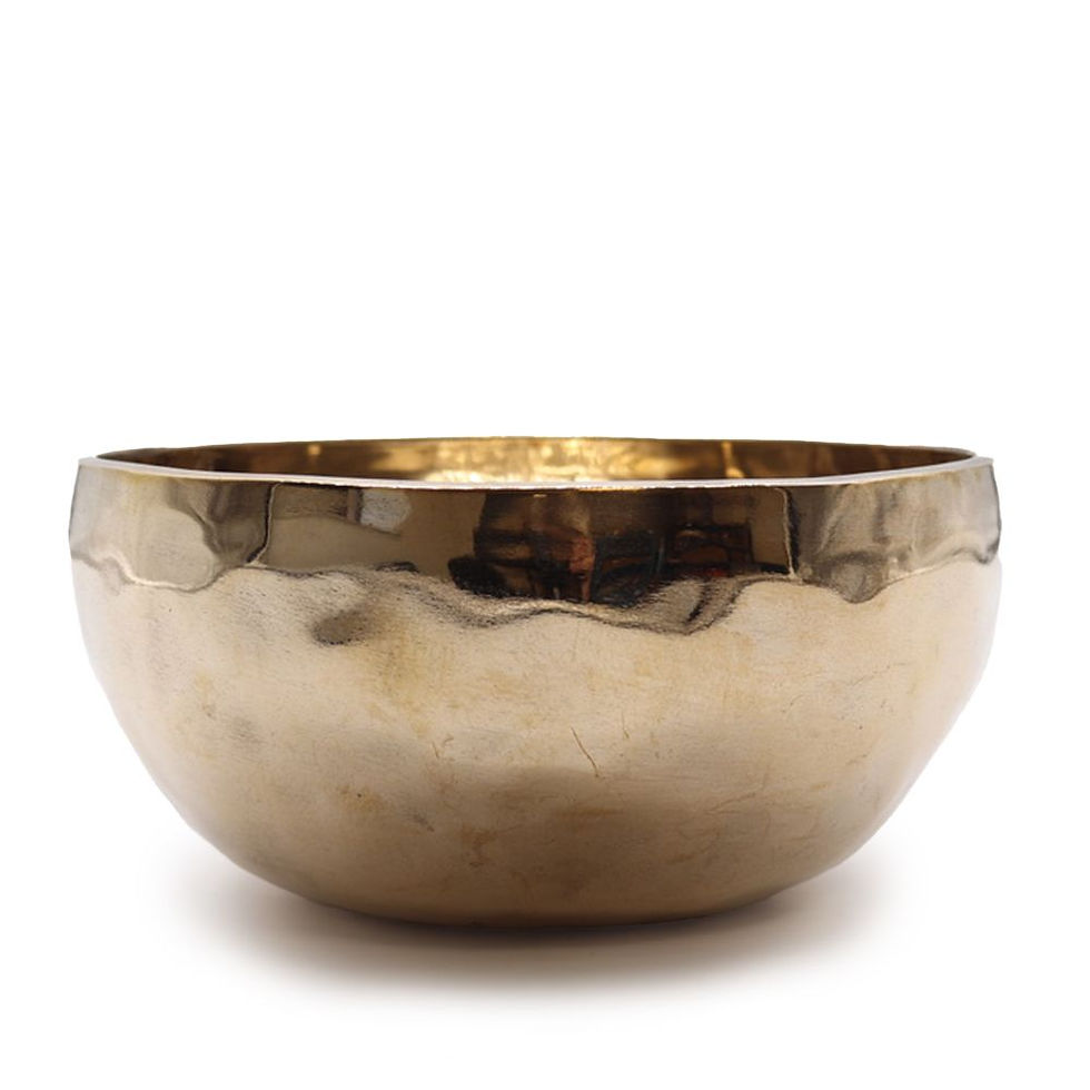 Thumbnail: 21 cm handmade bell-metal singing bowl side view