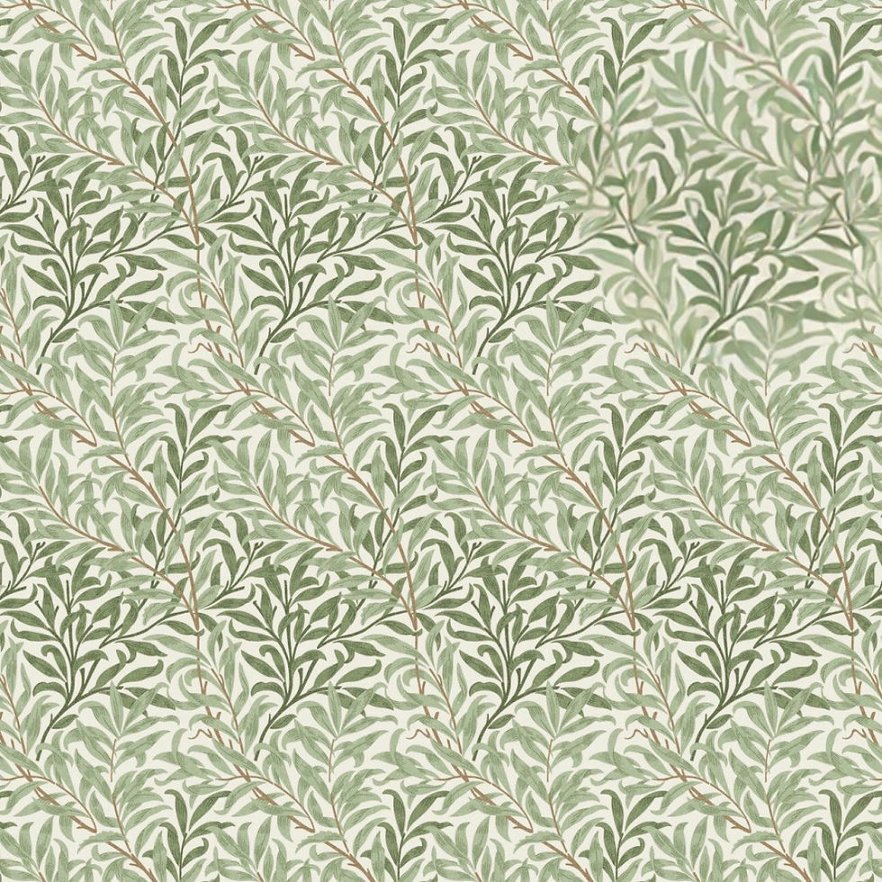 Thumbnail: William Morris Willow Bough light sage fabric