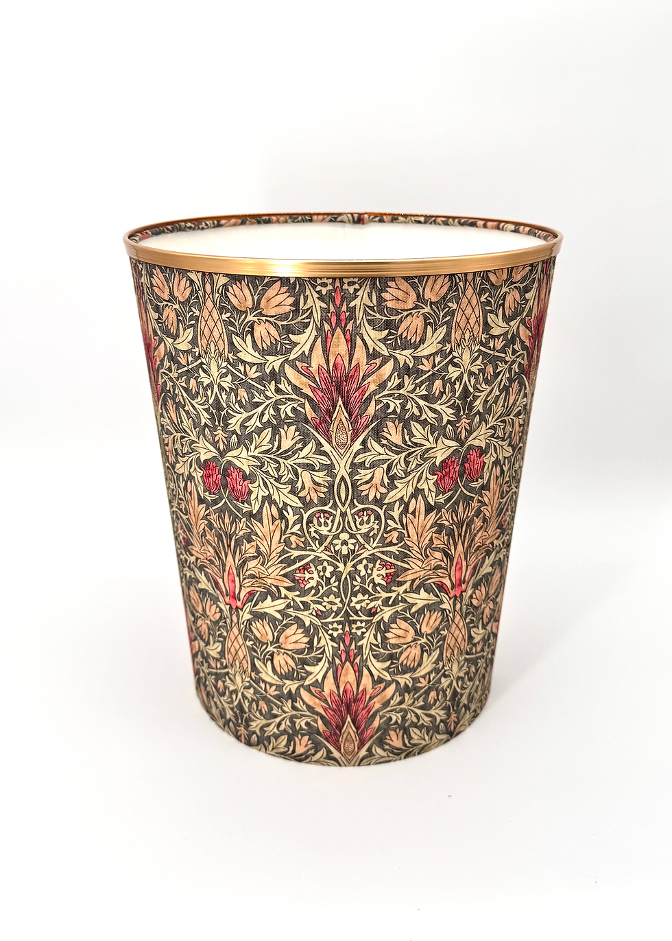 Thumbnail: william morris snakeshead gold trim waste paper bin