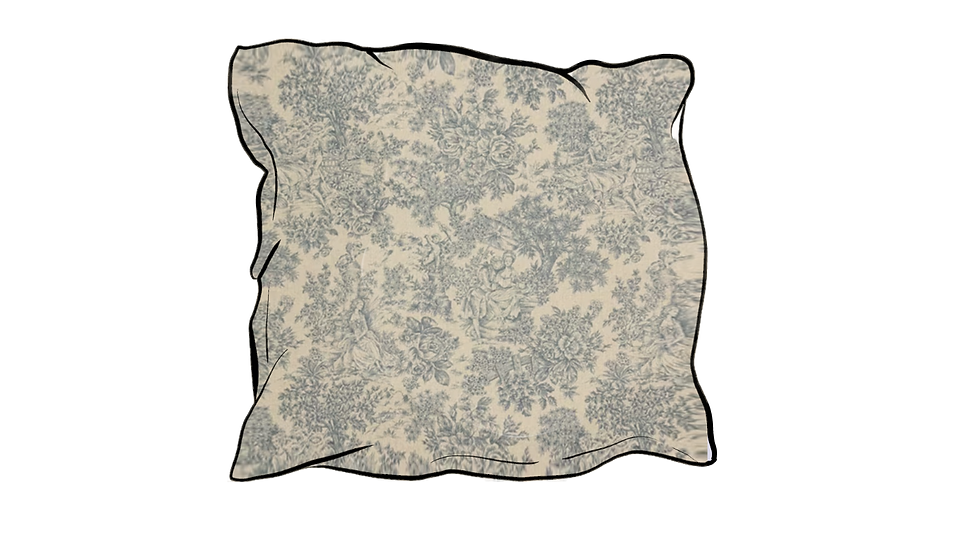 zen toile marine linen scatter cushion