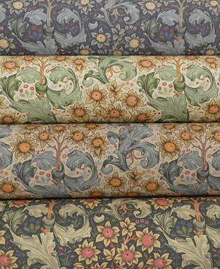 William Morris Orchid fabric designs and colours