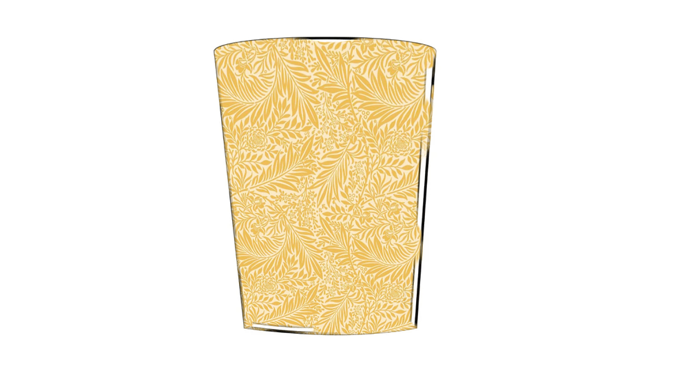 william morris larkspur ochre waste paper bin