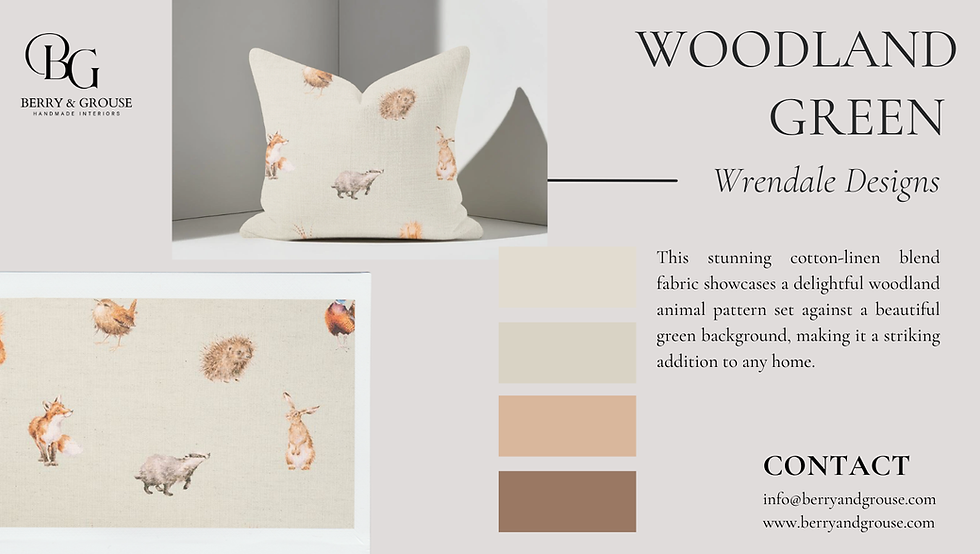 Thumbnail: wrendale scatter cushion green product description and colour chart